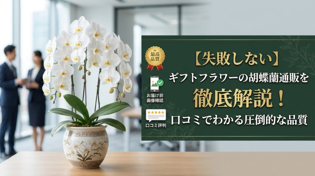 【失敗しない】ギフトフラワーの胡蝶蘭通販を徹底解説！口コミでわかる圧倒的な品質